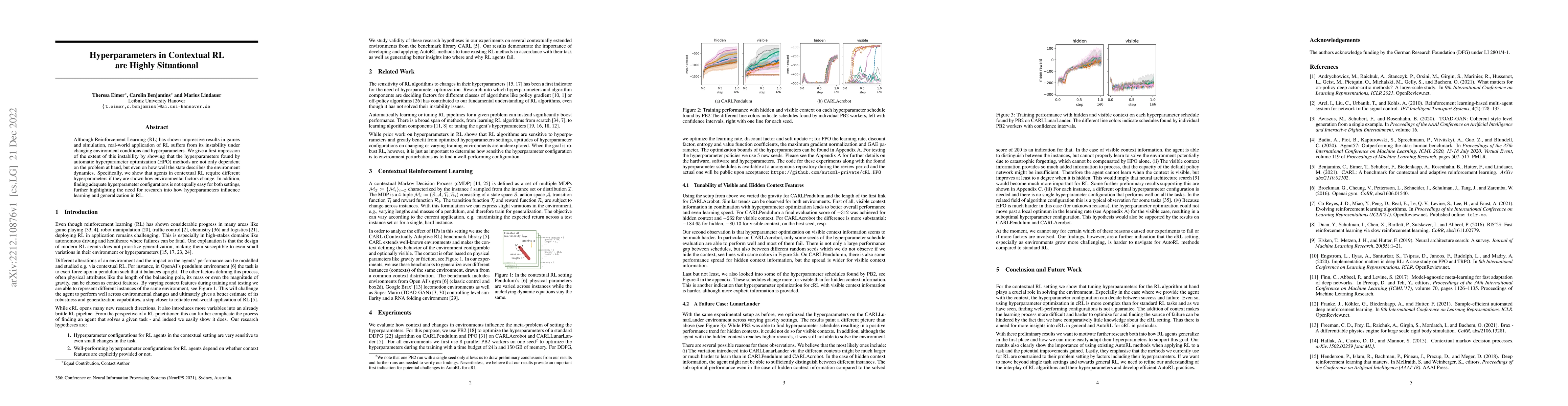 Thumbnail for Hyperparameters in Contextual RL are Highly Situational