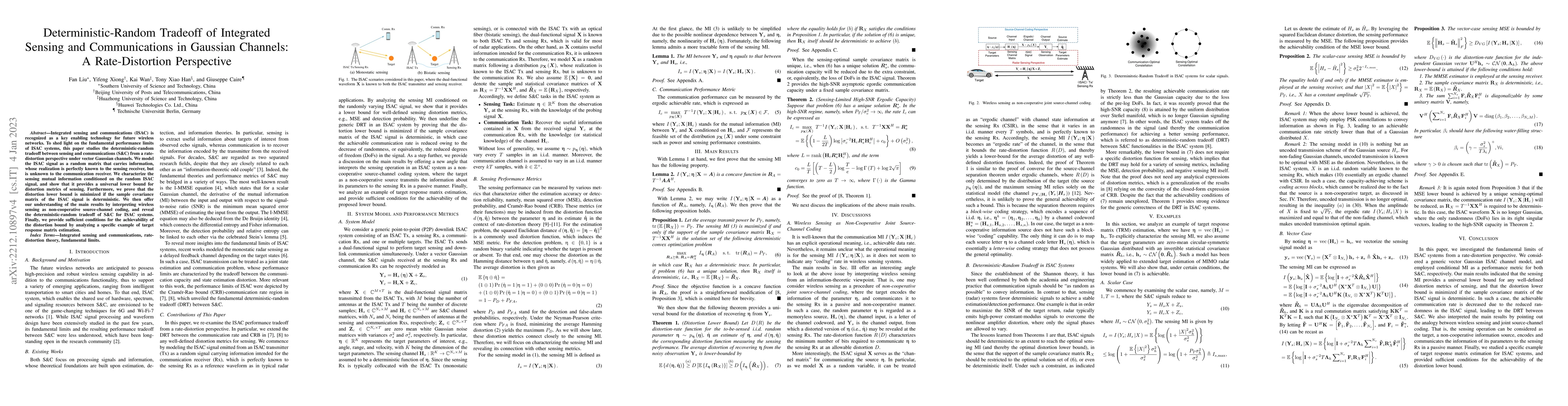 Thumbnail for Deterministic-Random Tradeoff of Integrated Sensing and Communications
  in Gaussian Channels: A Rate-Distortion Perspective