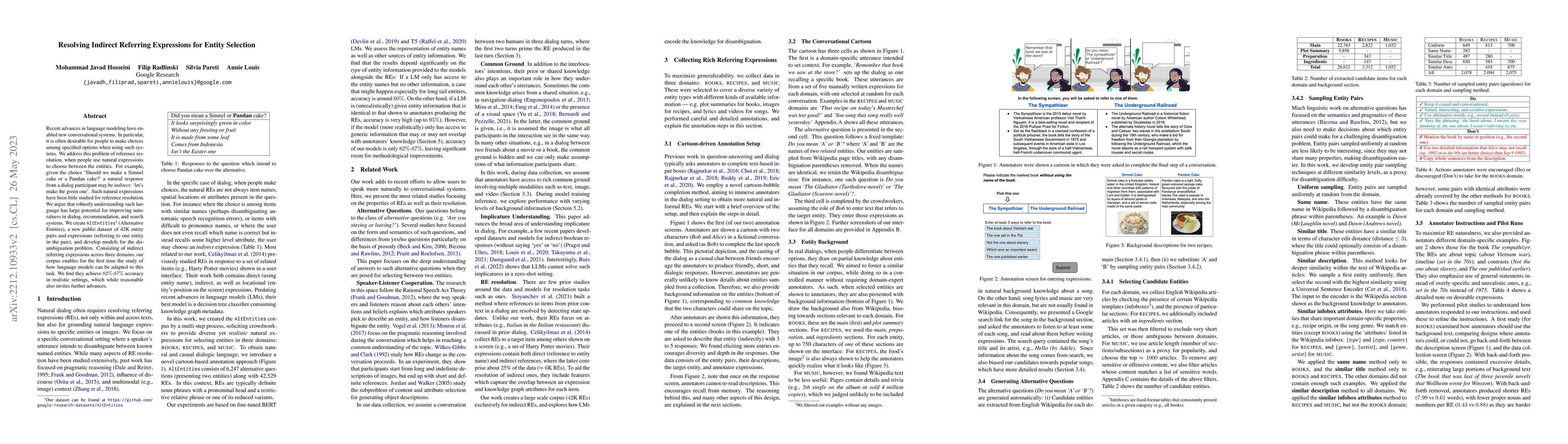 Thumbnail for Resolving Indirect Referring Expressions for Entity Selection