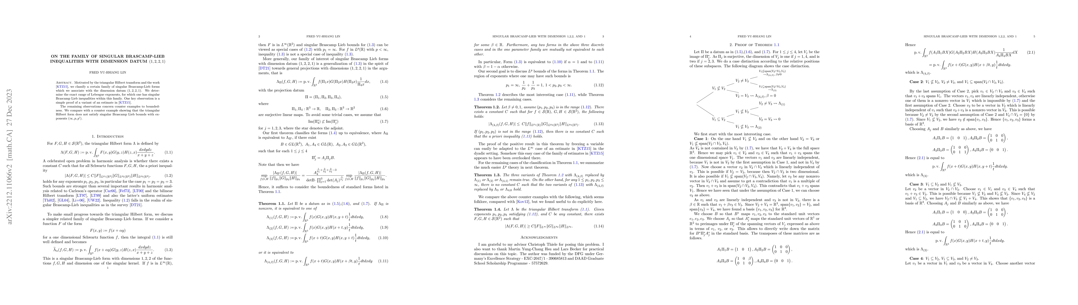 Thumbnail for On the family of singular Brascamp-Lieb inequalities with dimension
  datum $(1, 2, 2, 1)$