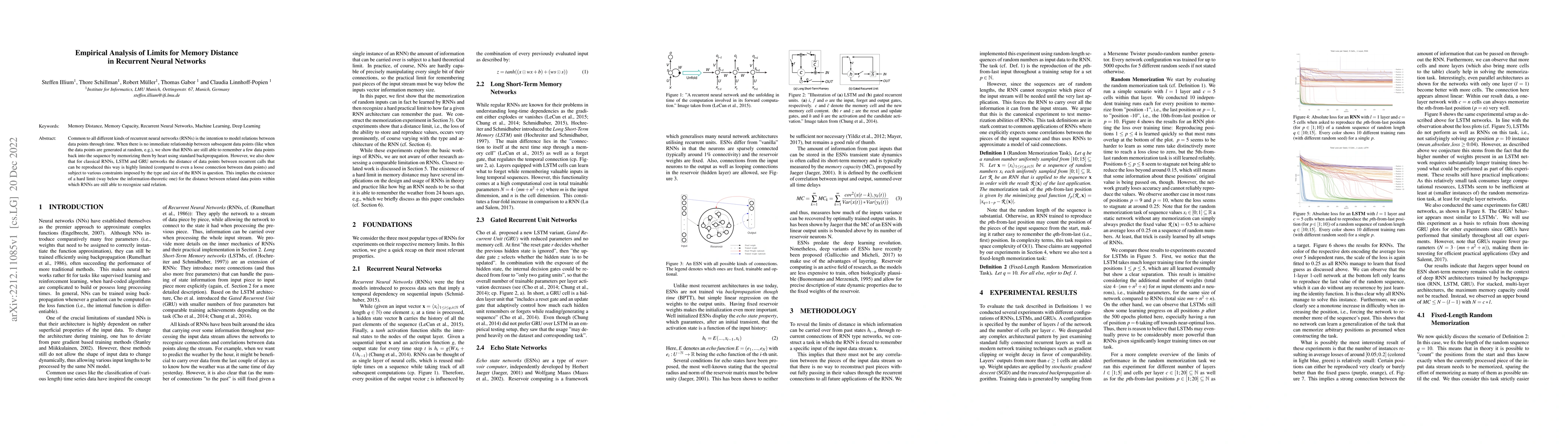 Thumbnail for Empirical Analysis of Limits for Memory Distance in Recurrent Neural
  Networks