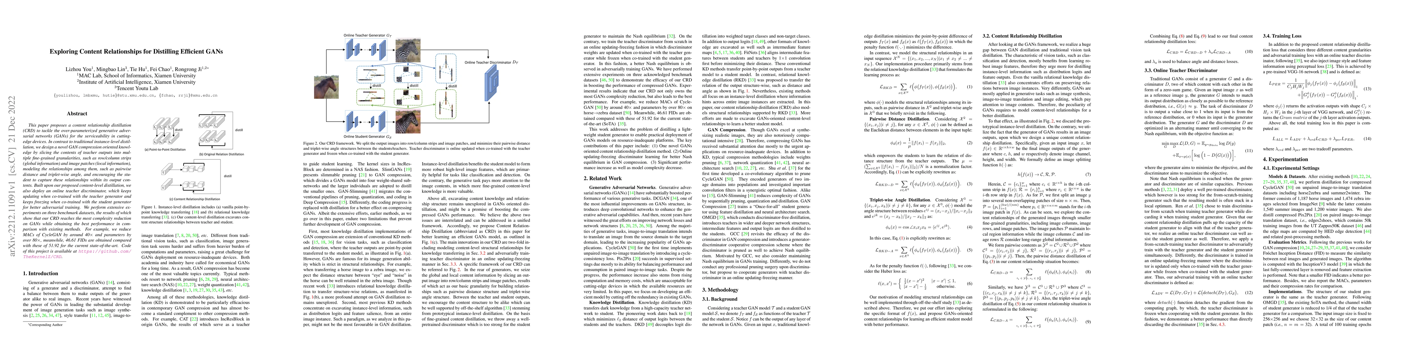 Thumbnail for Exploring Content Relationships for Distilling Efficient GANs