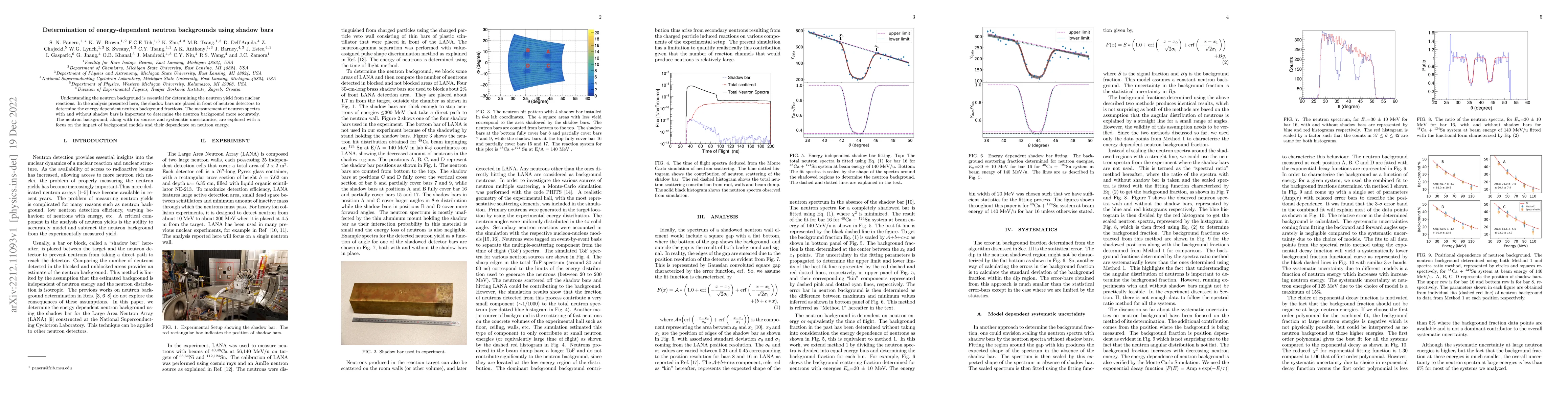 Thumbnail for Determination of energy-dependent neutron backgrounds using shadow bars