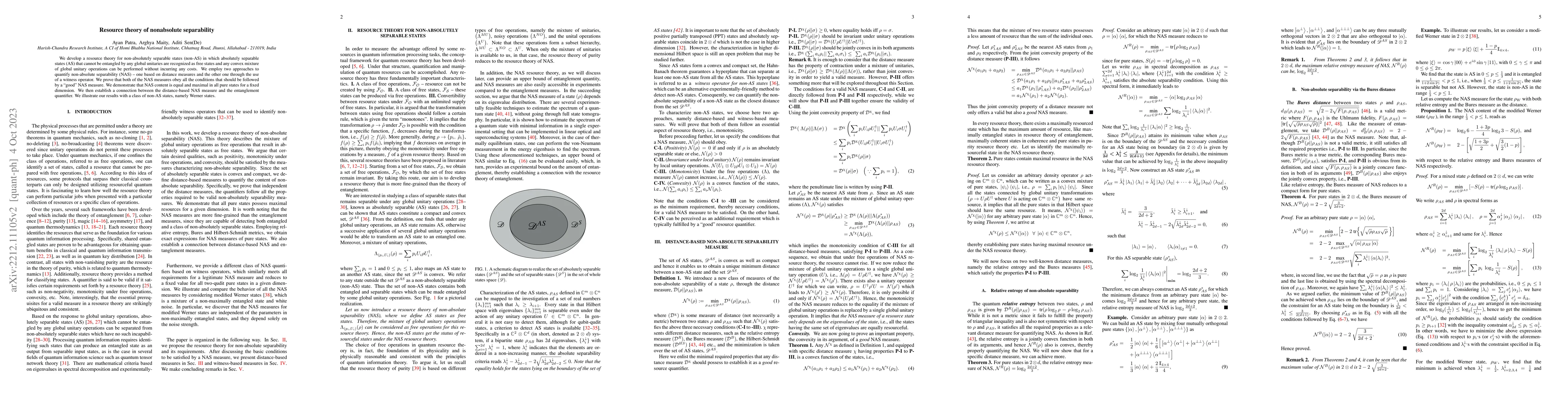 Thumbnail for Resource Theory of Non-absolute Separability