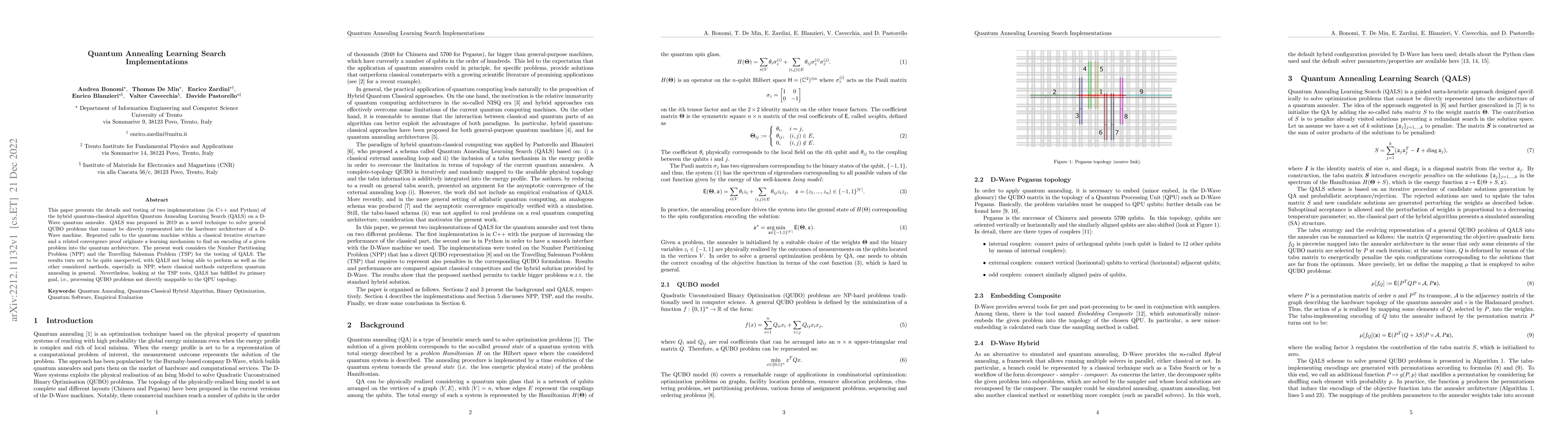 Thumbnail for Quantum Annealing Learning Search Implementations