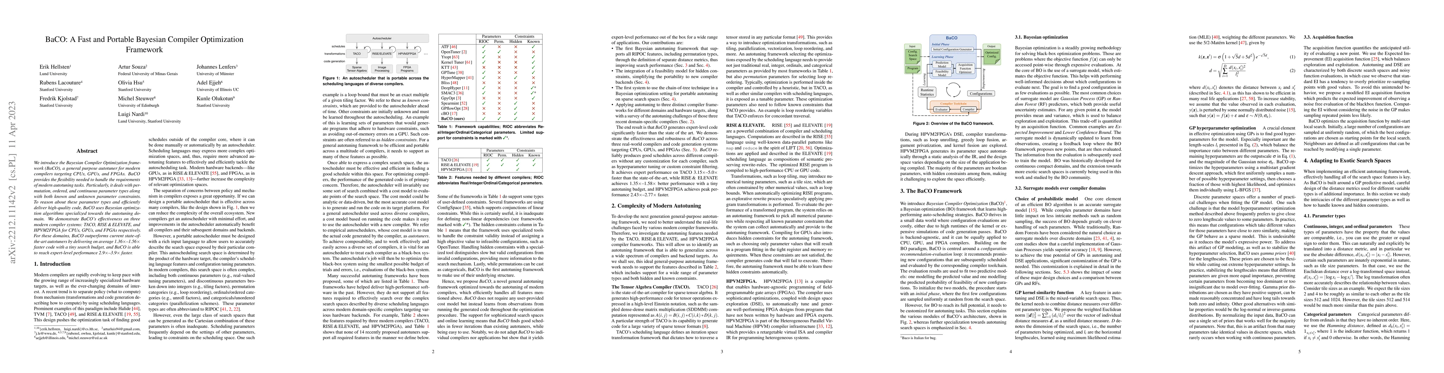 Thumbnail for BaCO: A Fast and Portable Bayesian Compiler Optimization Framework