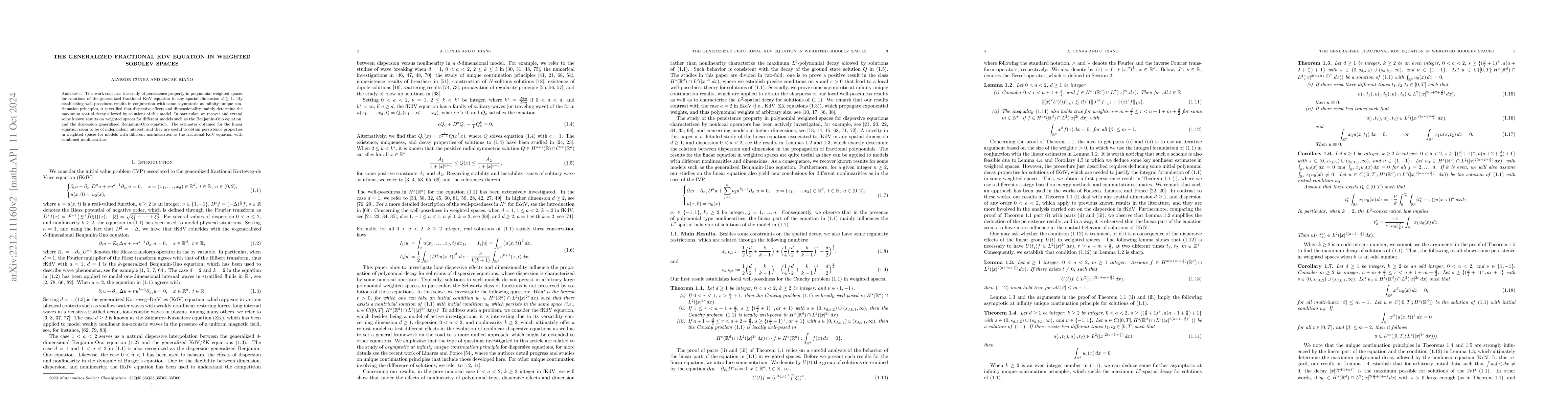 Thumbnail for The generalized fractional KdV equation in weighted Sobolev spaces