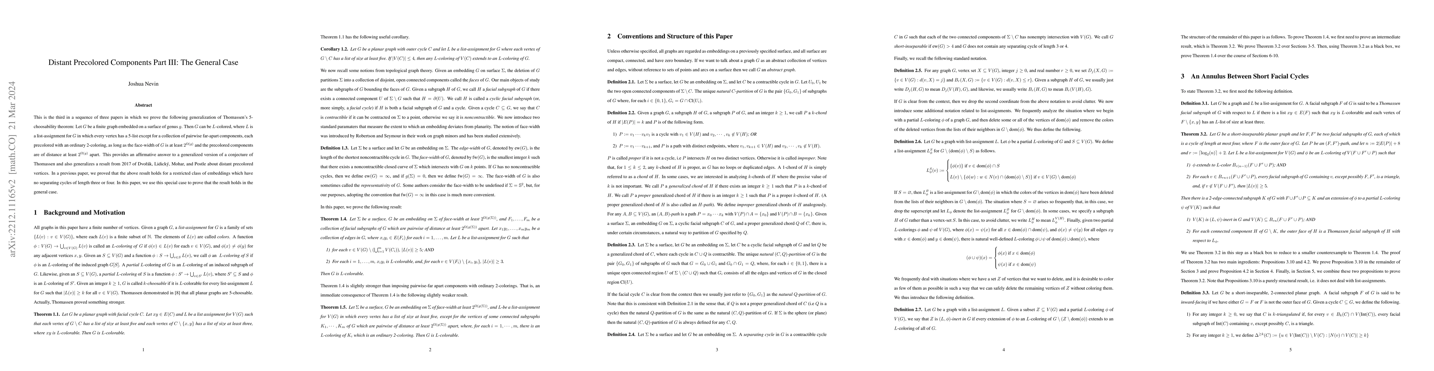 Thumbnail for Distant 2-Colored Components on Embeddings Part III: The General Case