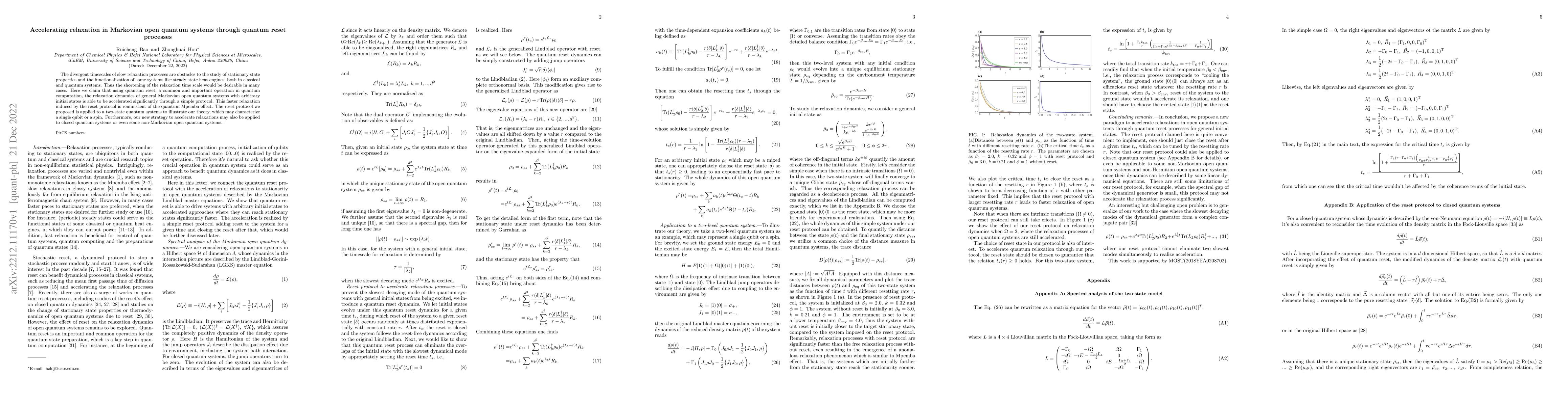 Thumbnail for Accelerating relaxation in Markovian open quantum systems through
  quantum reset processes