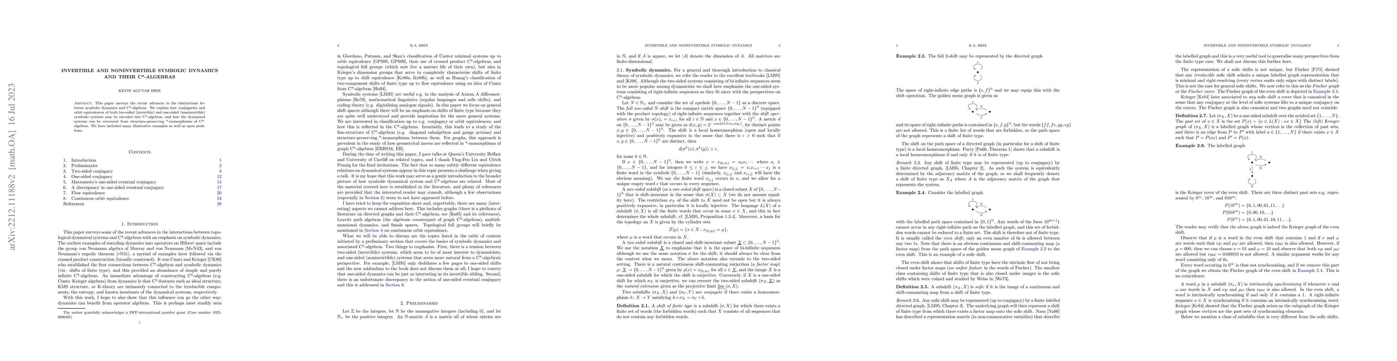 Thumbnail for Invertible and noninvertible symbolic dynamics and their C*-algebras