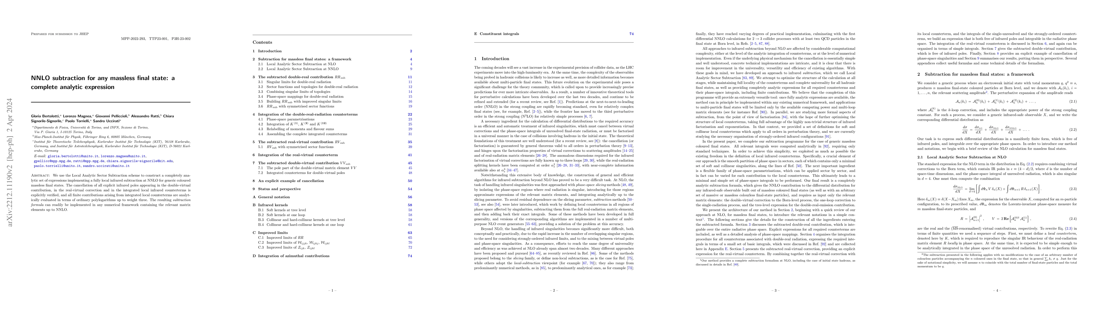 Thumbnail for NNLO subtraction for any massless final state: a complete analytic
  expression
