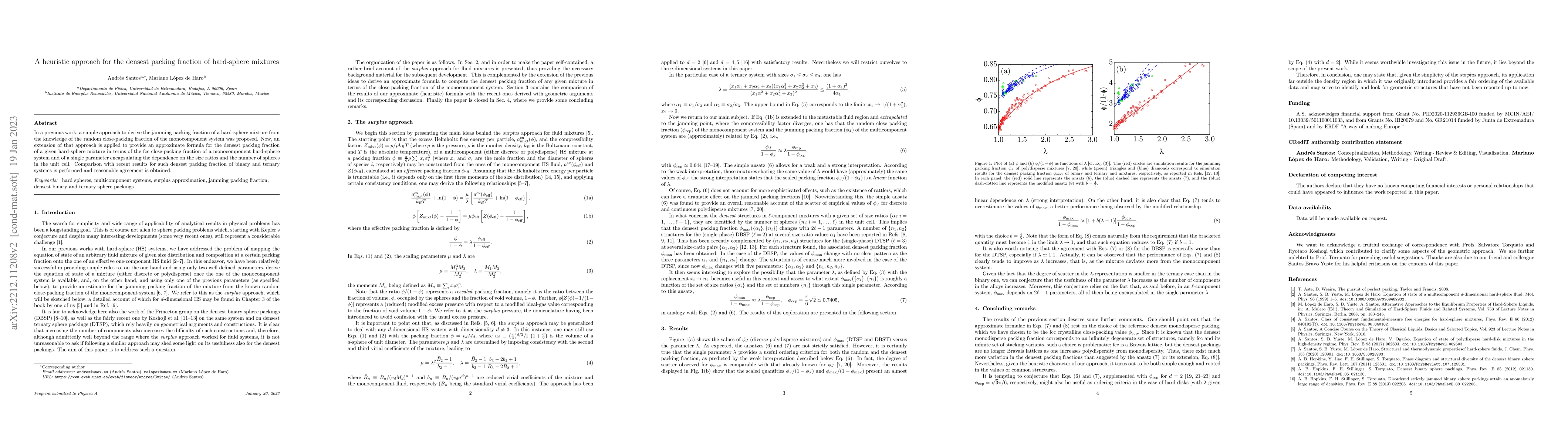 Thumbnail for A heuristic approach for the densest packing fraction of hard-sphere
  mixtures
