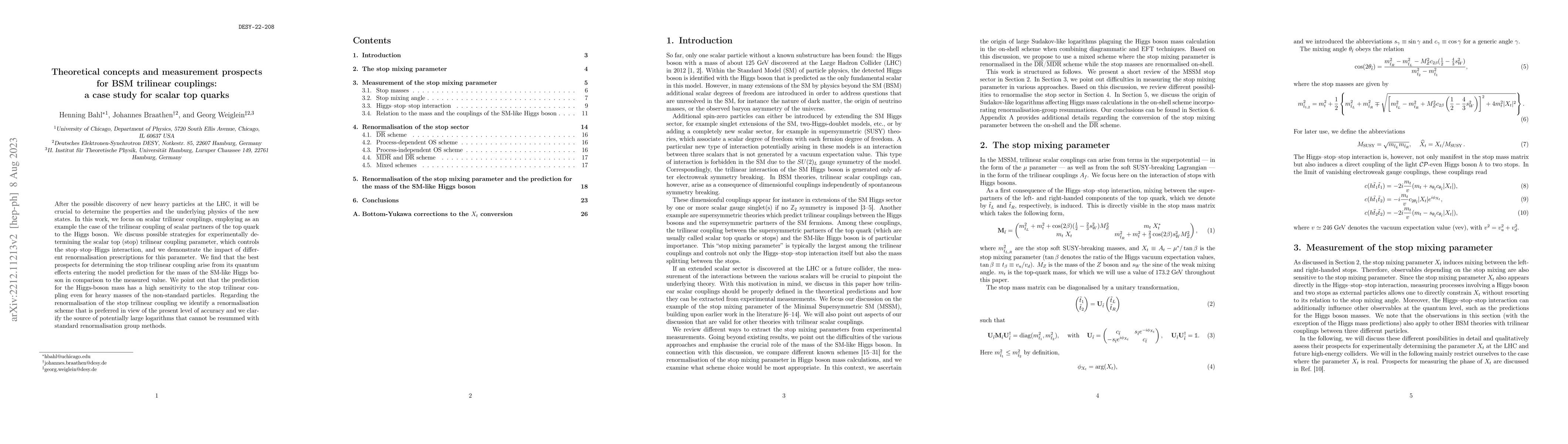 Thumbnail for Theoretical concepts and measurement prospects for BSM trilinear
  couplings: a case study for scalar top quarks