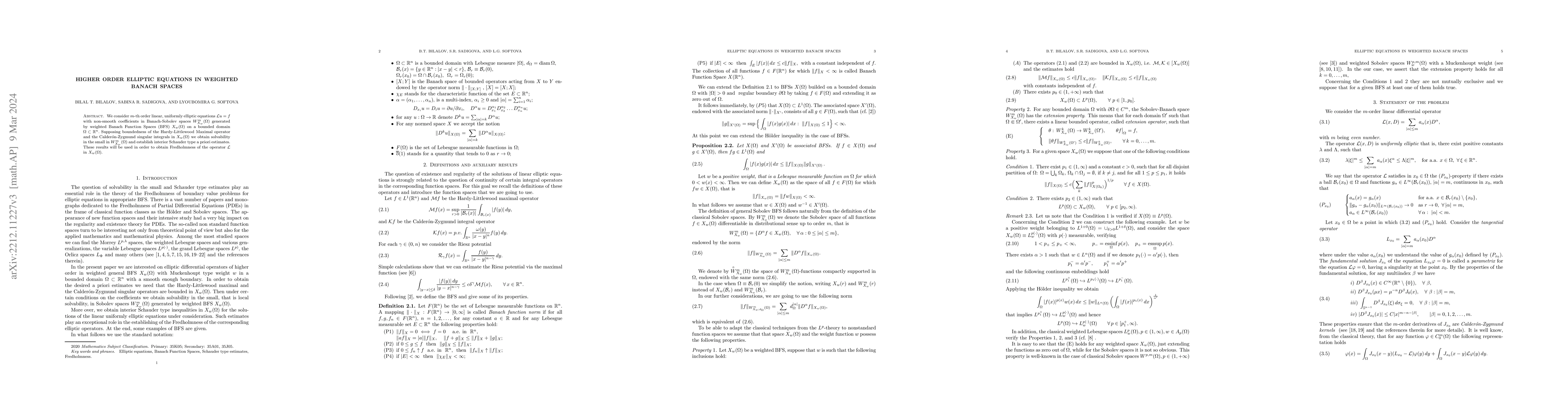 Thumbnail for Higher order elliptic equations in weighted Banach spaces
