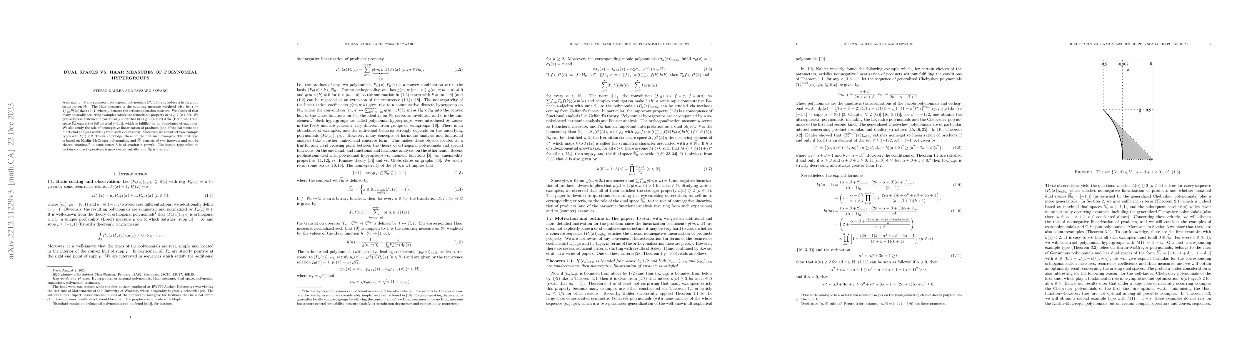 Thumbnail for Dual spaces vs. Haar measures of polynomial hypergroups