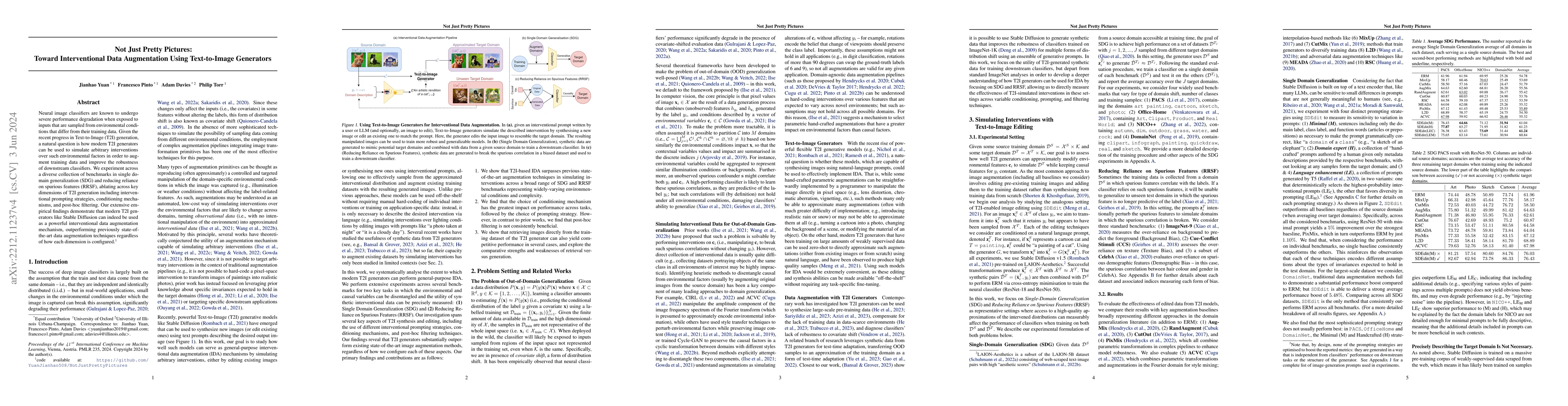 Thumbnail for Not Just Pretty Pictures: Toward Interventional Data Augmentation Using
  Text-to-Image Generators