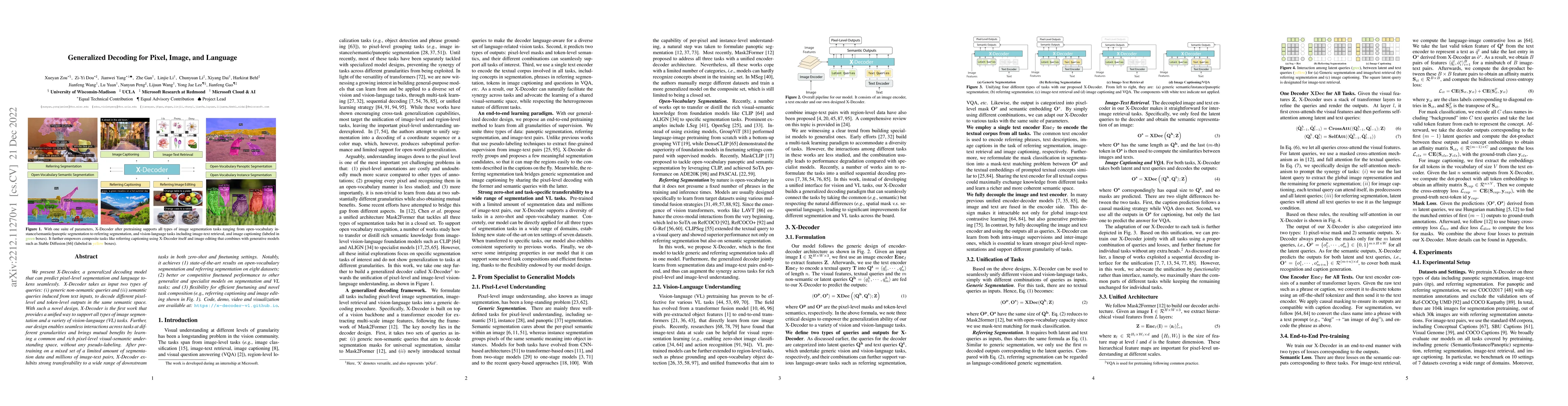 Thumbnail for Generalized Decoding for Pixel, Image, and Language