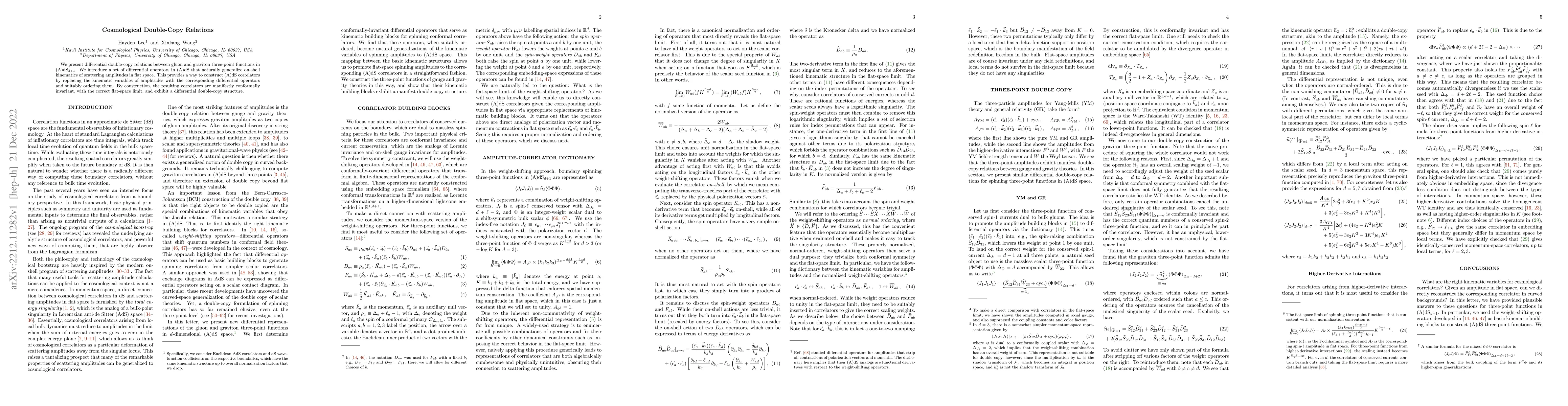 Thumbnail for Cosmological Double-Copy Relations