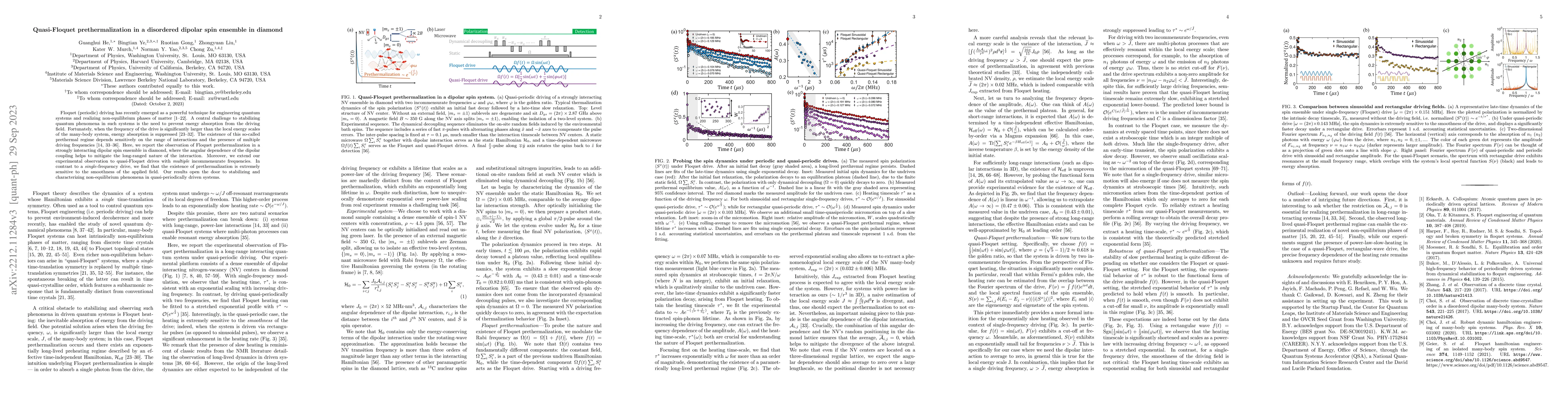 Thumbnail for Quasi-Floquet prethermalization in a disordered dipolar spin ensemble in
  diamond