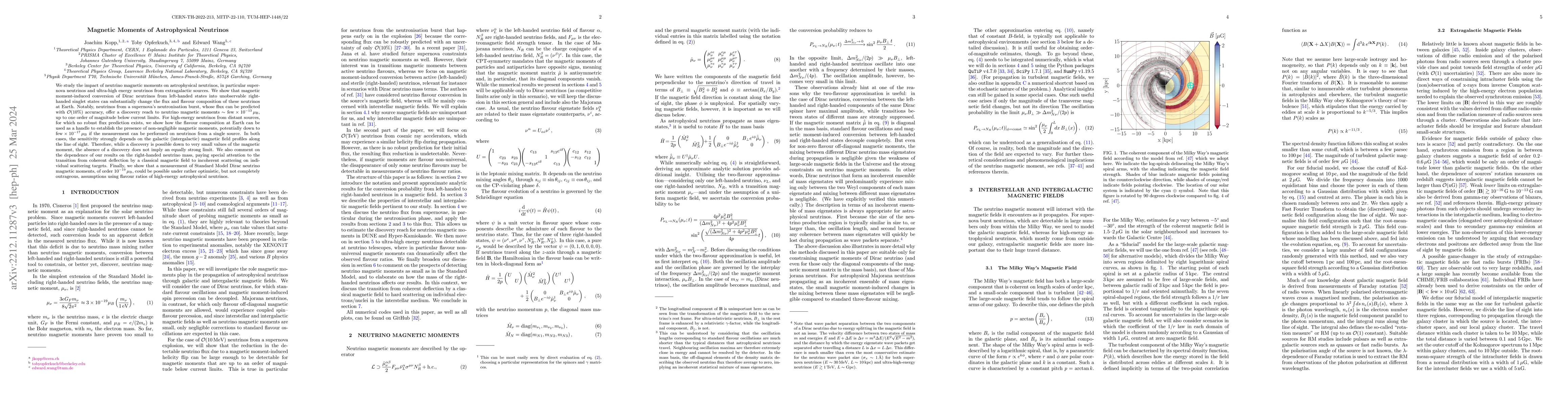 Thumbnail for Magnetic Moments of Astrophysical Neutrinos