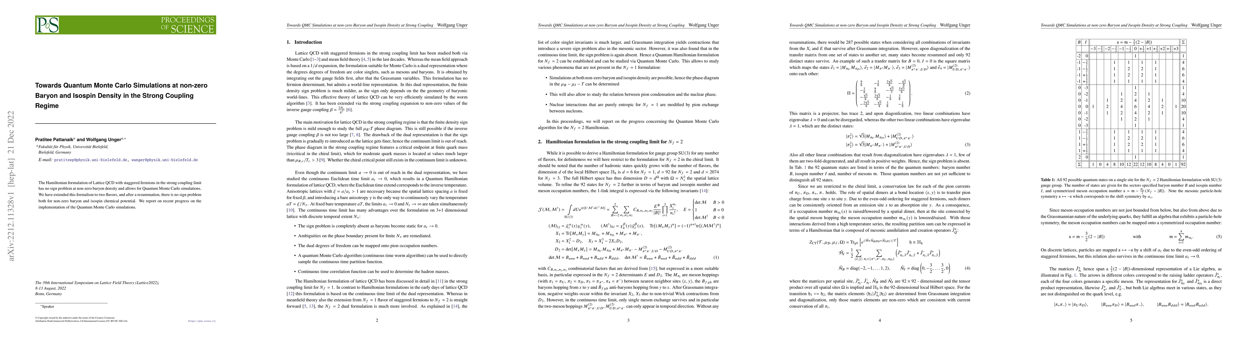 Thumbnail for Towards Quantum Monte Carlo Simulations at non-zero Baryon and Isospin
  Density in the Strong Coupling Regime