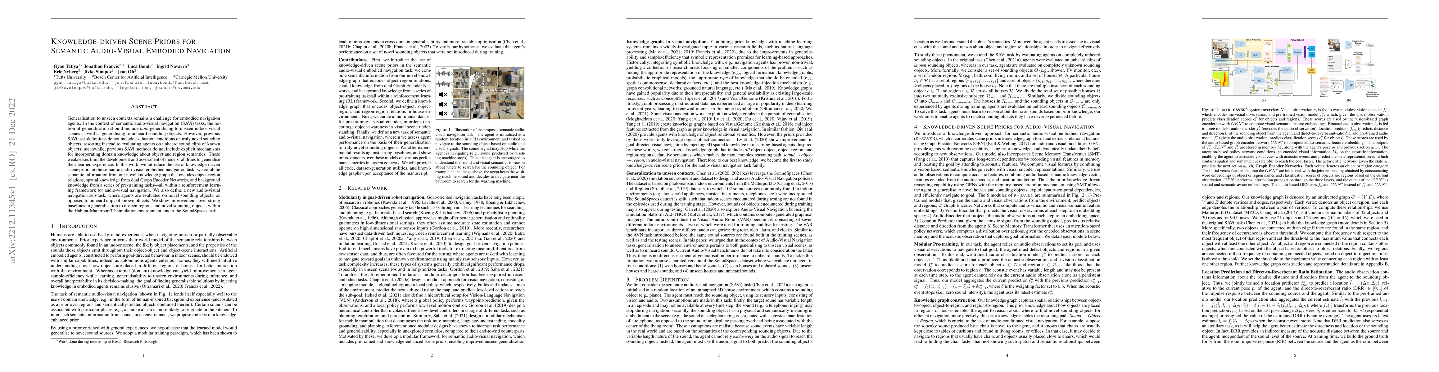 Thumbnail for Knowledge-driven Scene Priors for Semantic Audio-Visual Embodied
  Navigation
