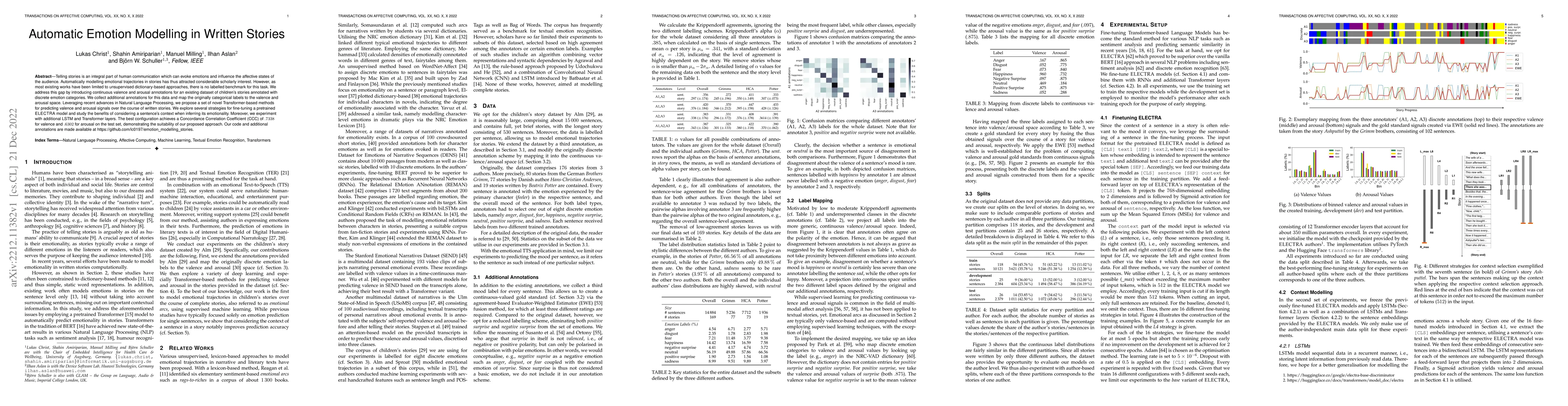 Thumbnail for Automatic Emotion Modelling in Written Stories