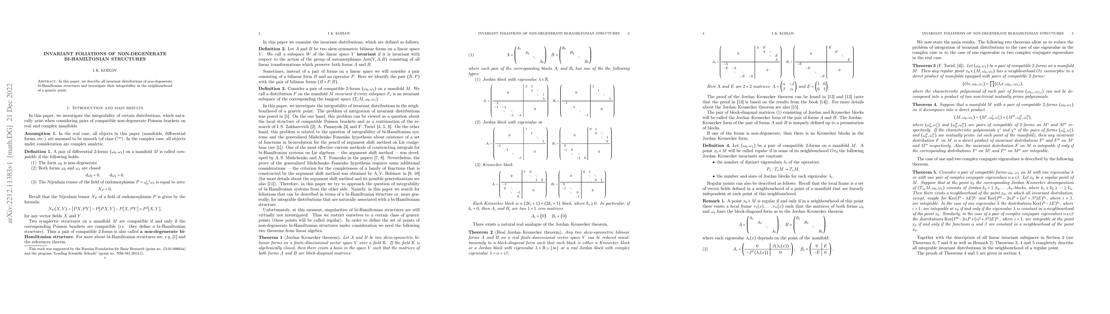 Thumbnail for Invariant foliations of non-degenerate bi-Hamiltonian structures