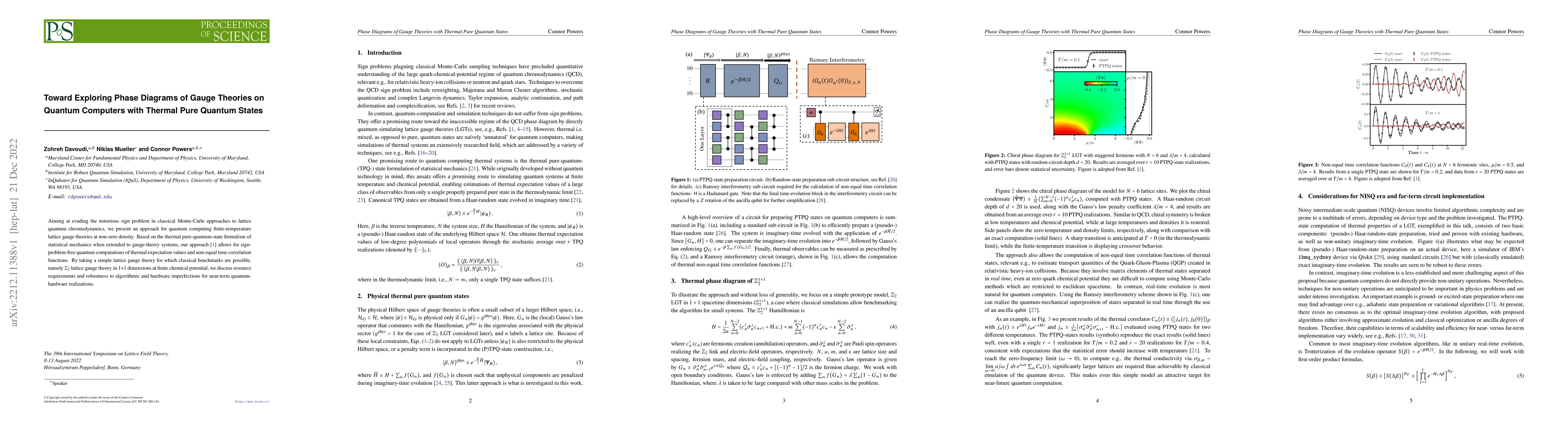 Thumbnail for Toward Exploring Phase Diagrams of Gauge Theories on Quantum Computers
  with Thermal Pure Quantum States