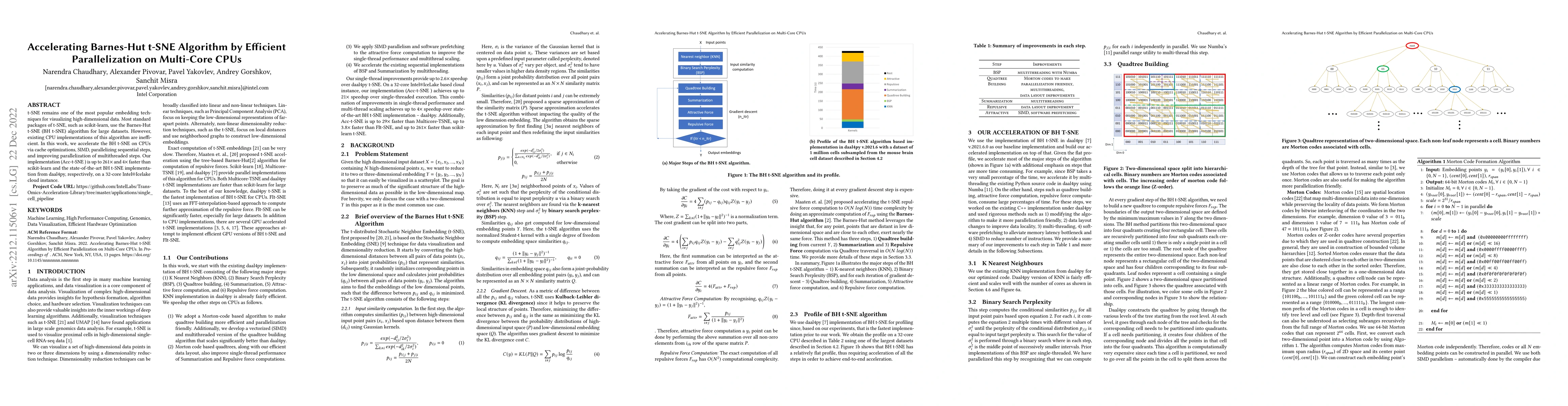 Thumbnail for Accelerating Barnes-Hut t-SNE Algorithm by Efficient Parallelization on
  Multi-Core CPUs