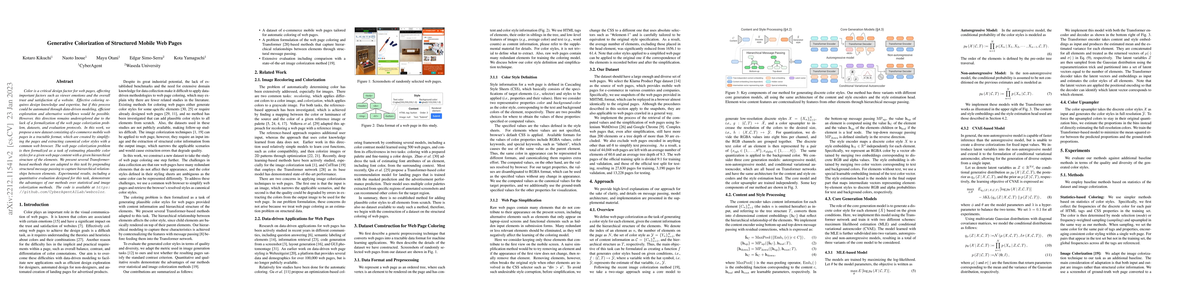 Thumbnail for Generative Colorization of Structured Mobile Web Pages