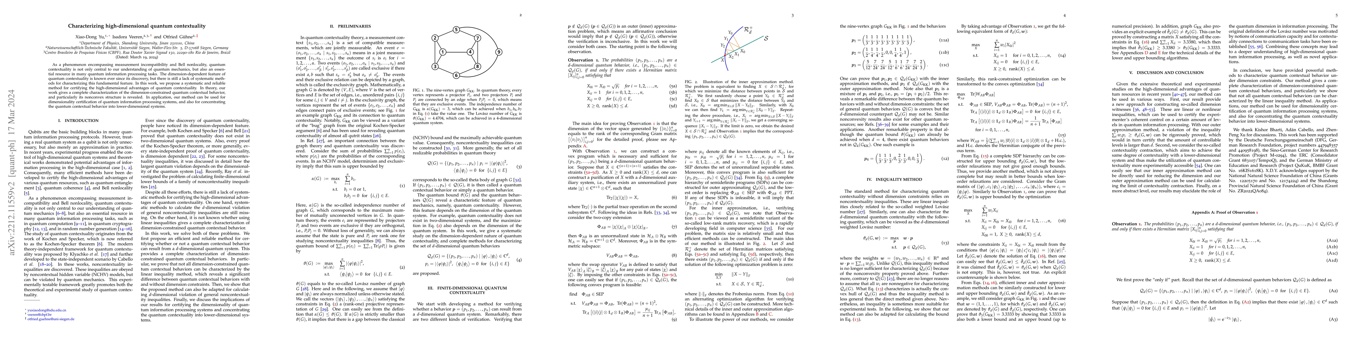 Thumbnail for Characterizing high-dimensional quantum contextuality
