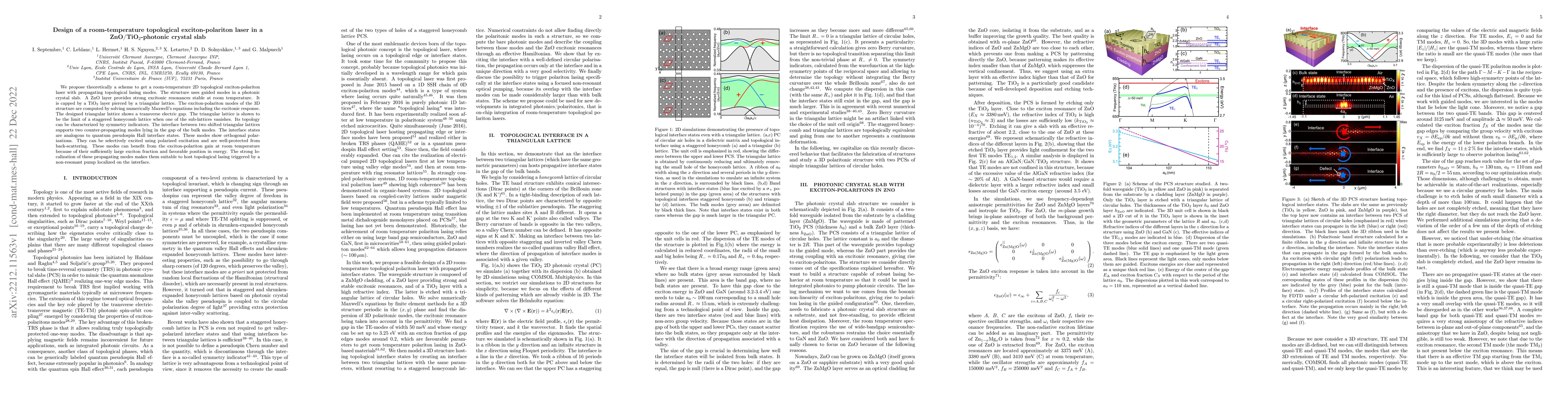 Thumbnail for Design of a room-temperature topological exciton-polariton laser in a
  ZnO/TiO$_2$-photonic crystal slab