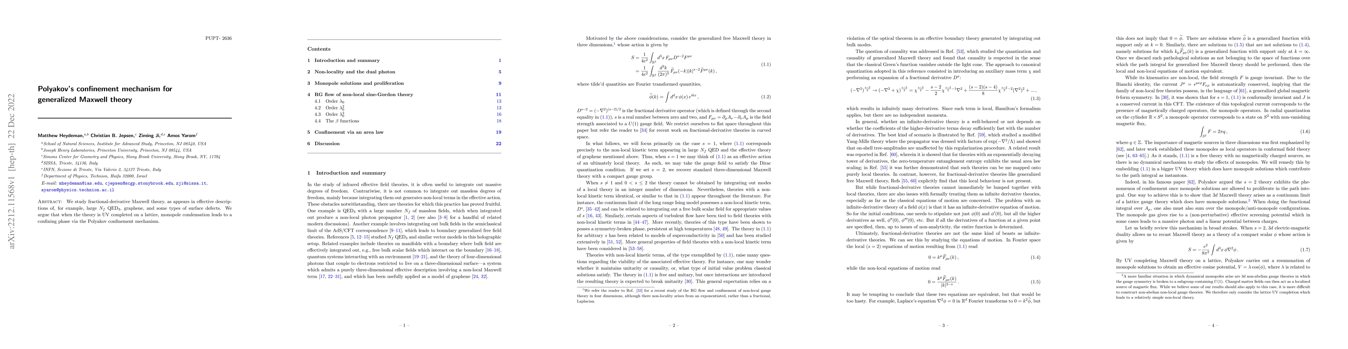 Thumbnail for Polyakov's confinement mechanism for generalized Maxwell theory