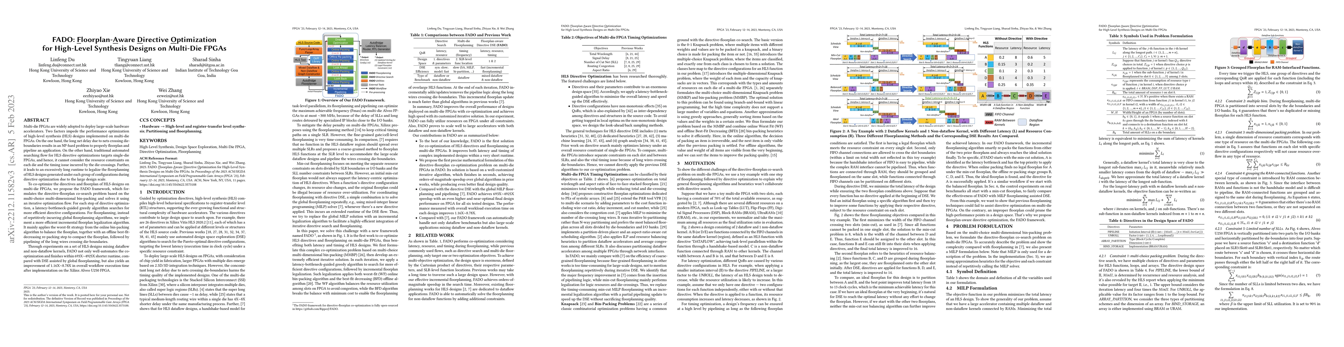 Thumbnail for FADO: Floorplan-Aware Directive Optimization for High-Level Synthesis
  Designs on Multi-Die FPGAs