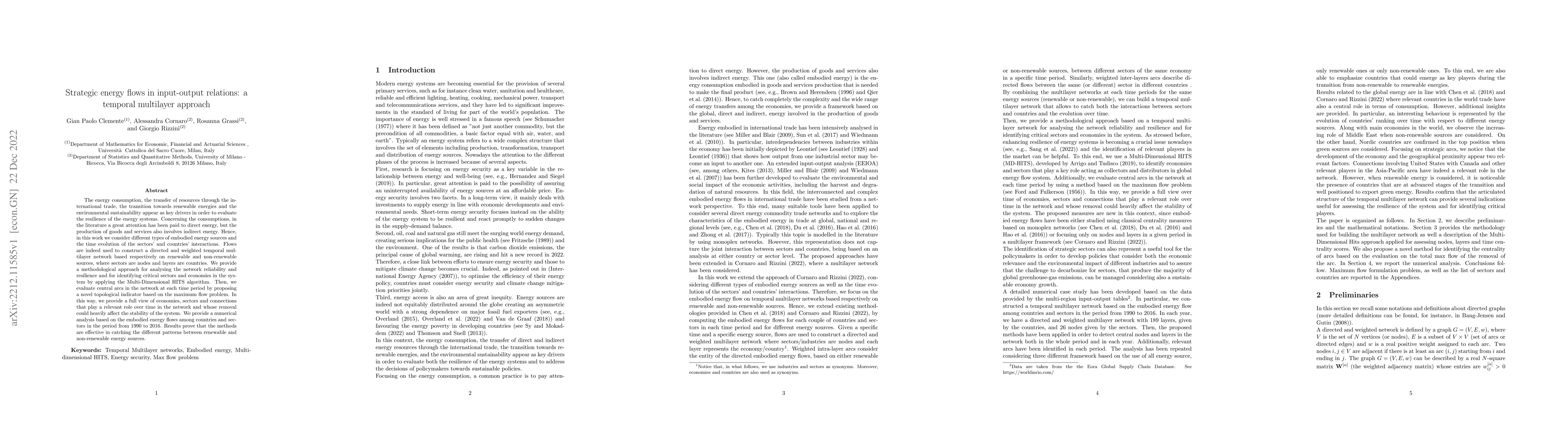 Thumbnail for Strategic energy flows in input-output relations: a temporal multilayer
  approach