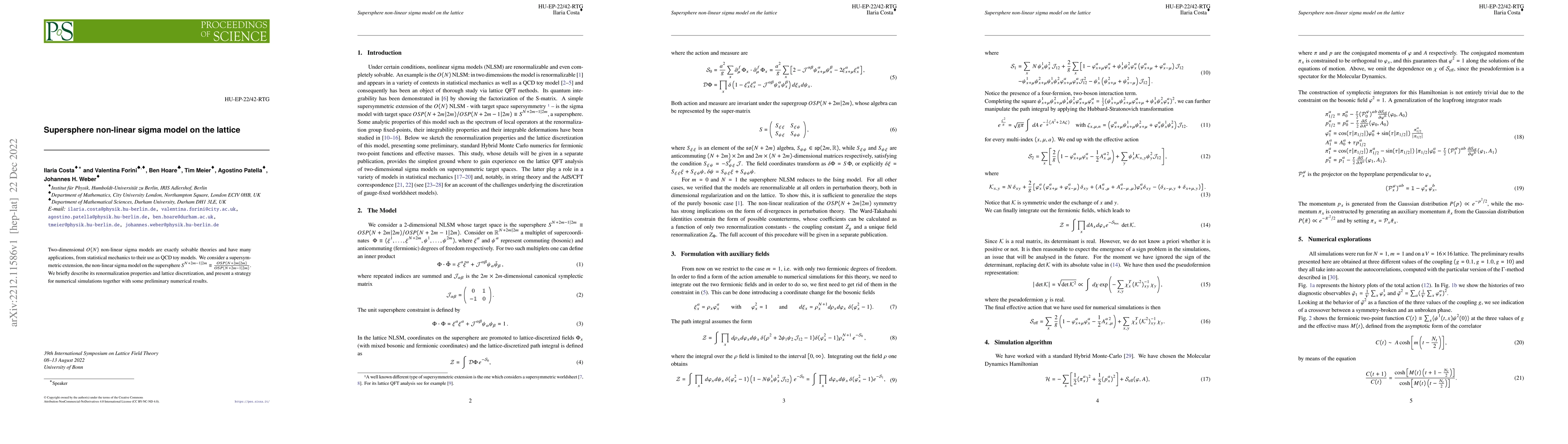 Thumbnail for Supersphere non-linear sigma model on the lattice