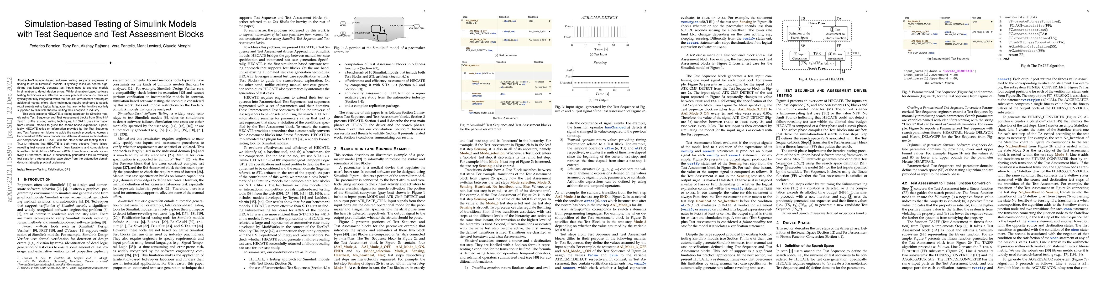 Thumbnail for Simulation-based Testing of Simulink Models with Test Sequence and Test
  Assessment Blocks