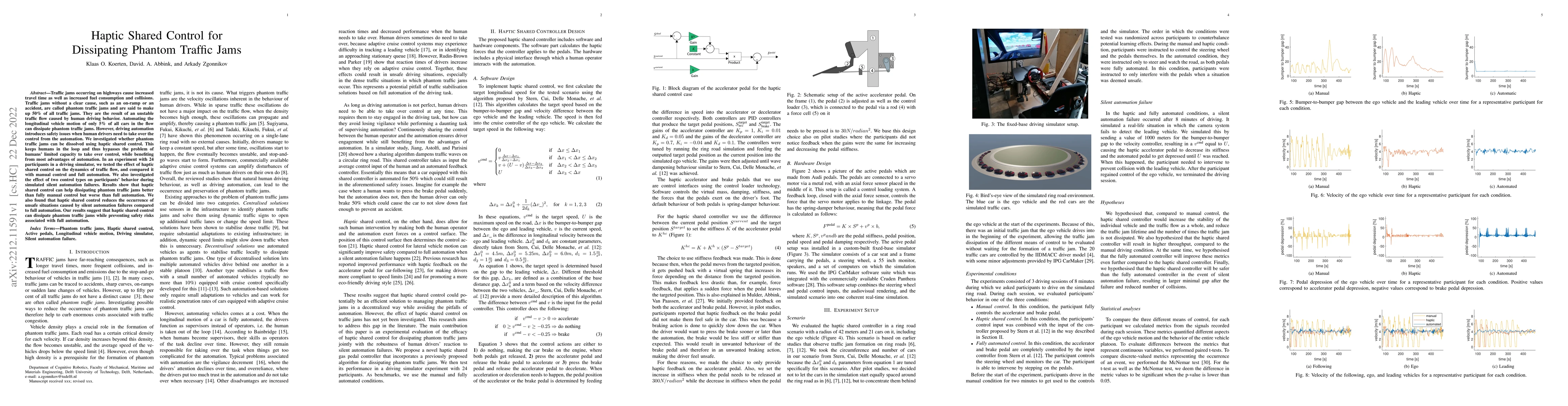 Thumbnail for Haptic Shared Control for Dissipating Phantom Traffic Jams