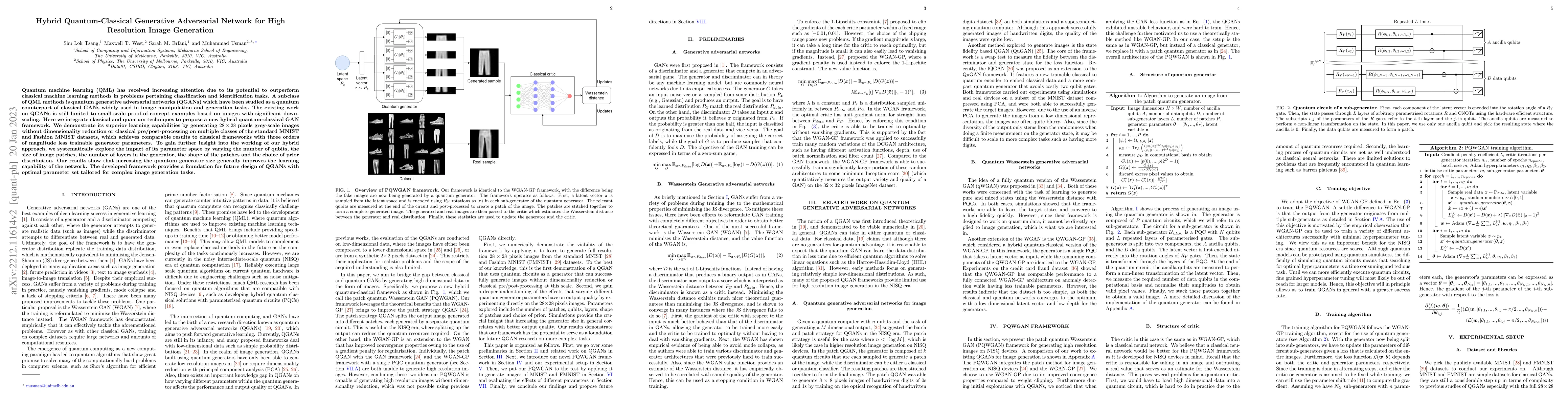 Thumbnail for Hybrid Quantum-Classical Generative Adversarial Network for High
  Resolution Image Generation