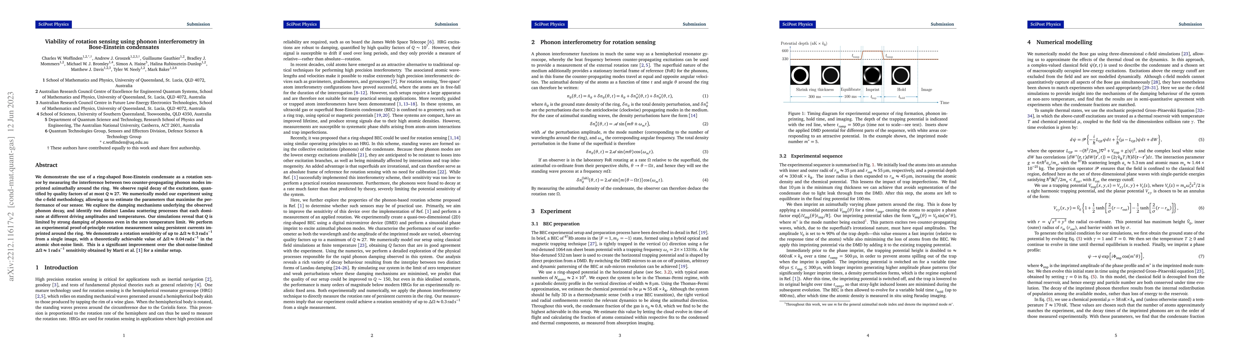 Thumbnail for Viability of rotation sensing using phonon interferometry in
  Bose-Einstein condensates