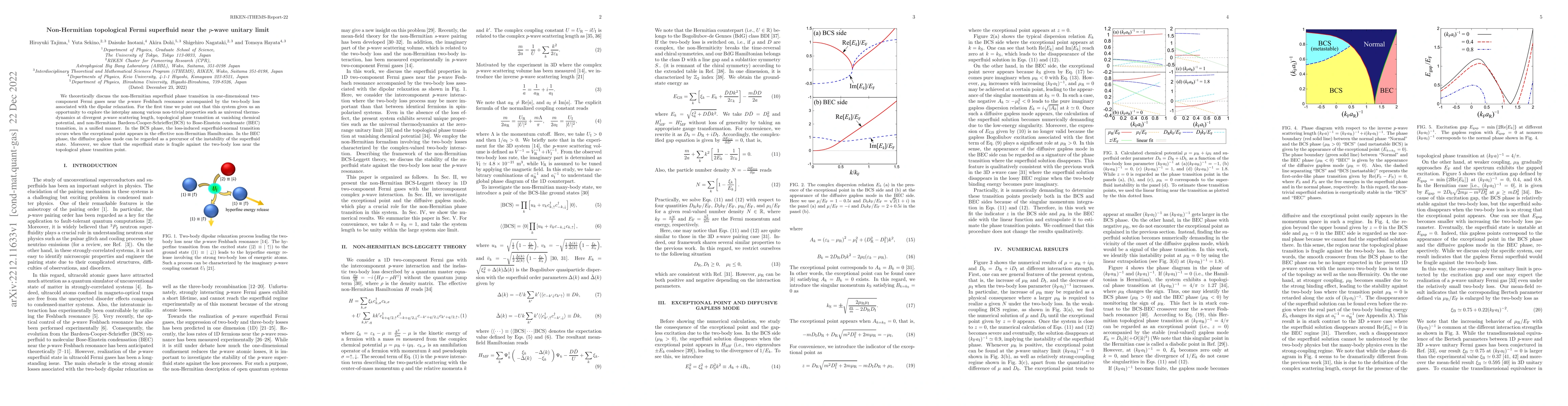 Thumbnail for Non-Hermitian topological Fermi superfluid near the $p$-wave unitary
  limit