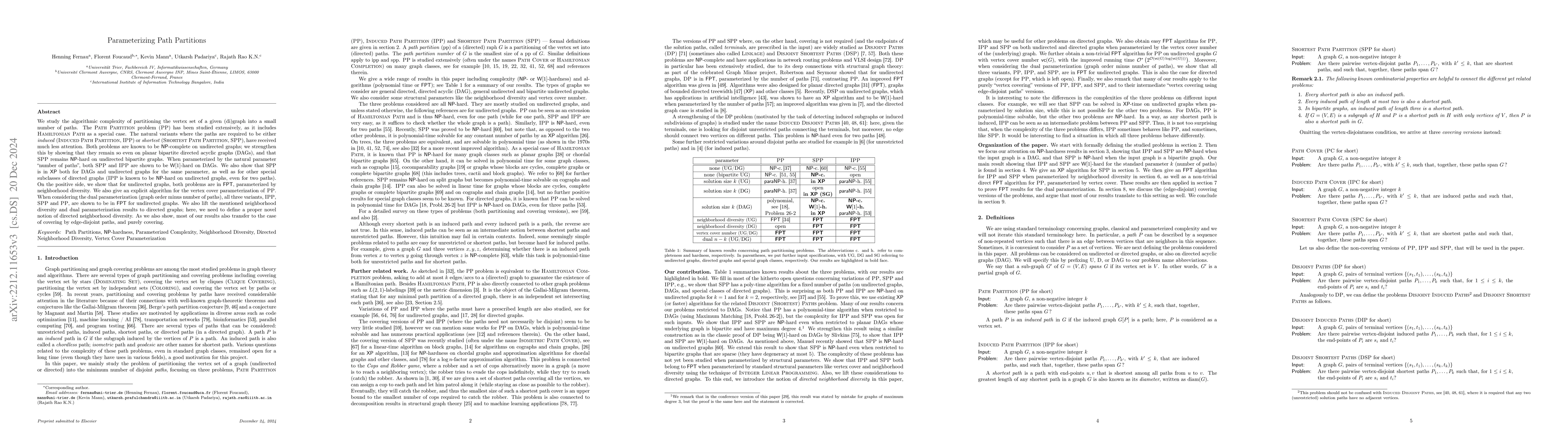 Thumbnail for Parameterizing Path Partitions