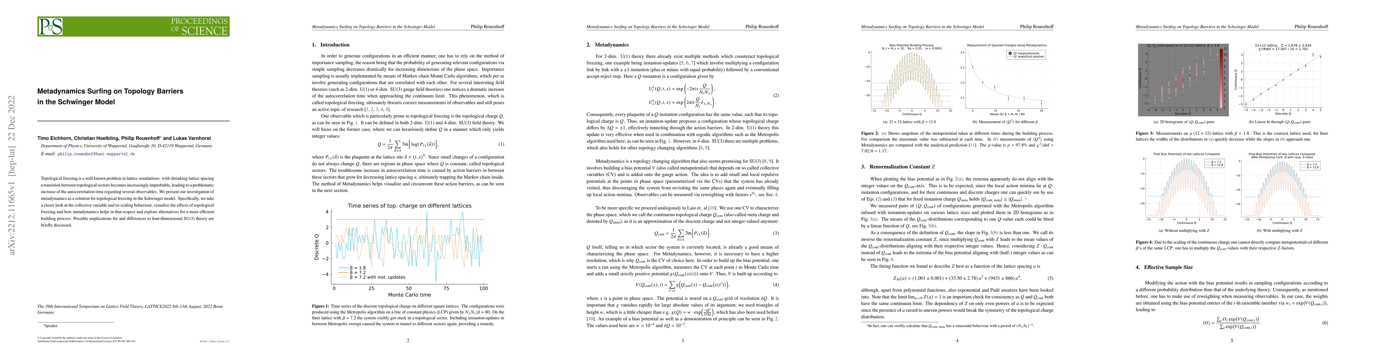 Thumbnail for Metadynamics Surfing on Topology Barriers in the Schwinger Model
