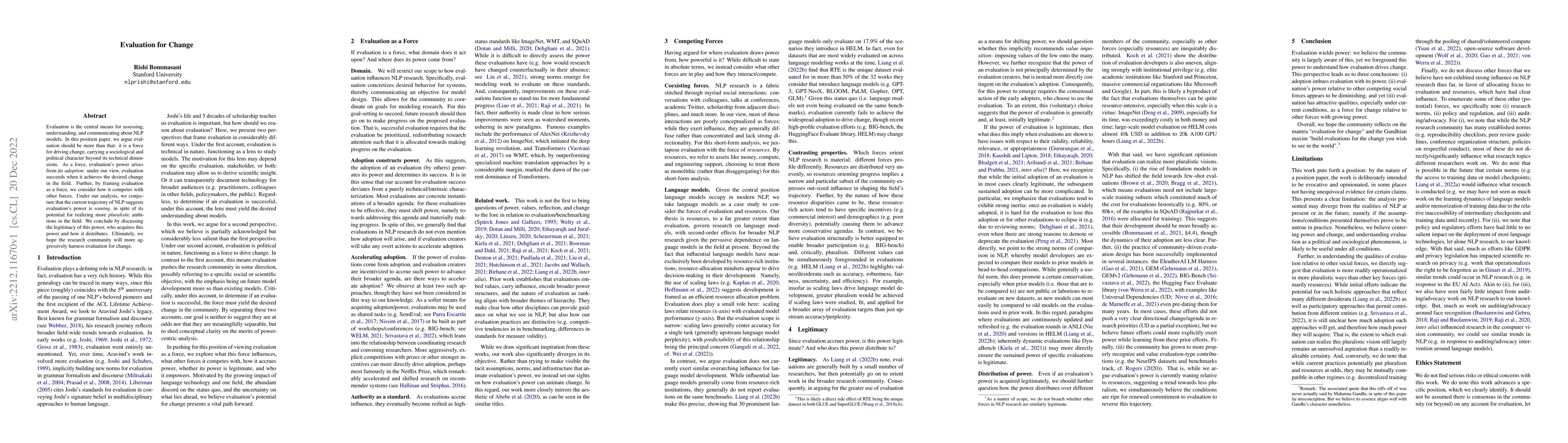 Thumbnail for Evaluation for Change
