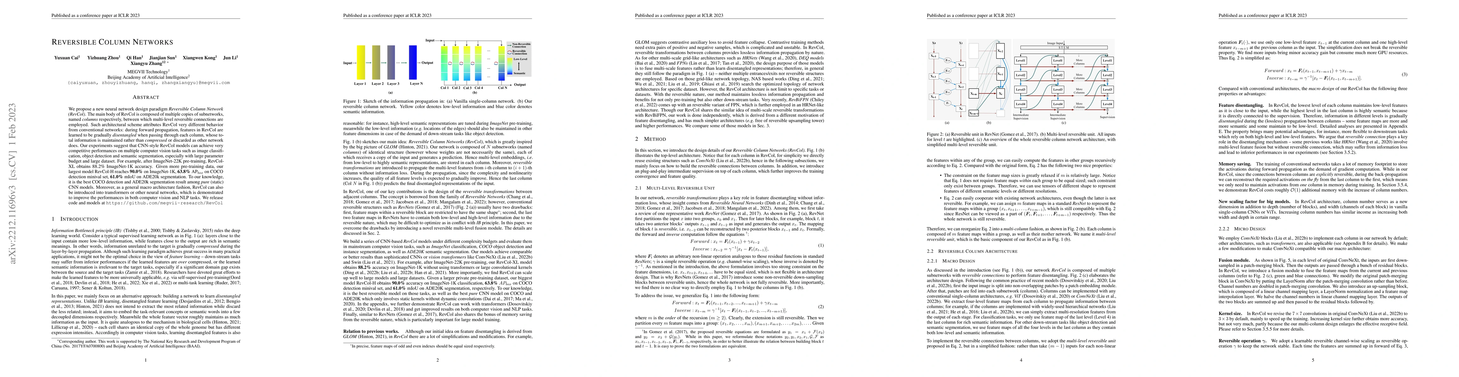 Thumbnail for Reversible Column Networks