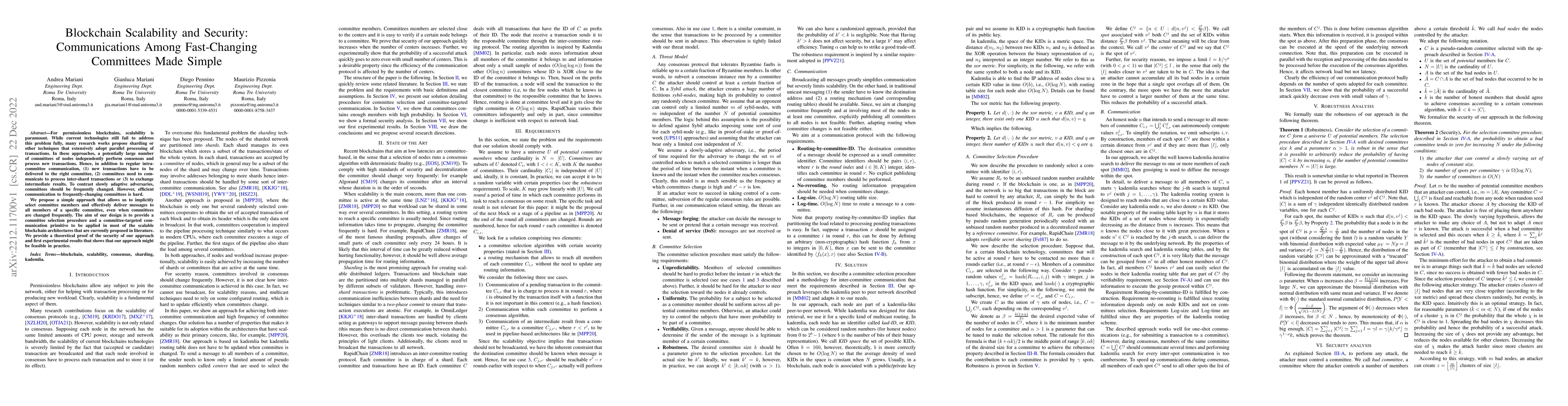 Thumbnail for Blockchain Scalability and Security: Communications Among Fast-Changing
  Committees Made Simple