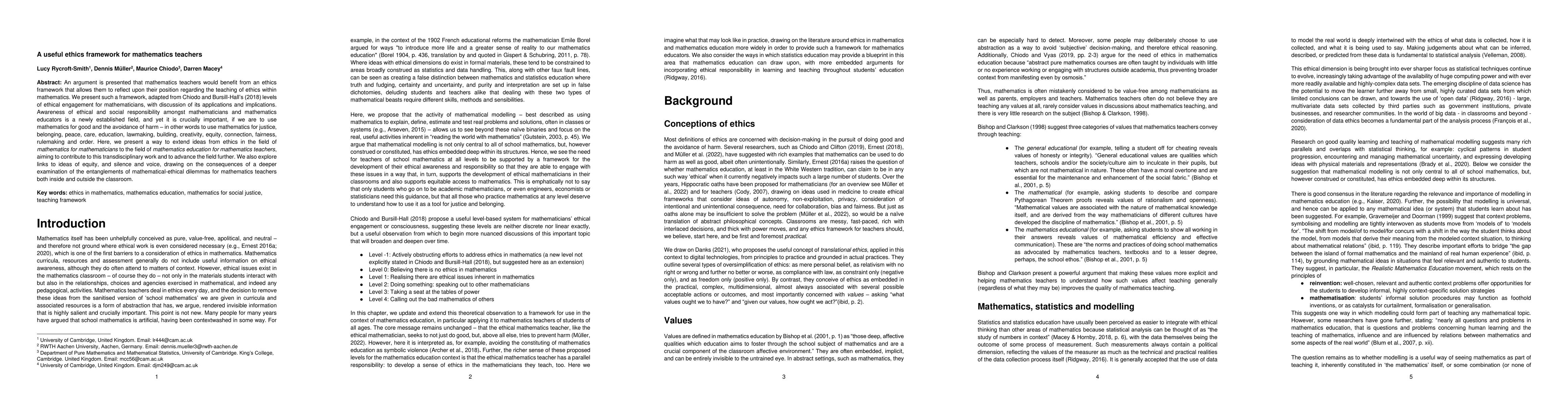 Thumbnail for A useful ethics framework for mathematics teachers