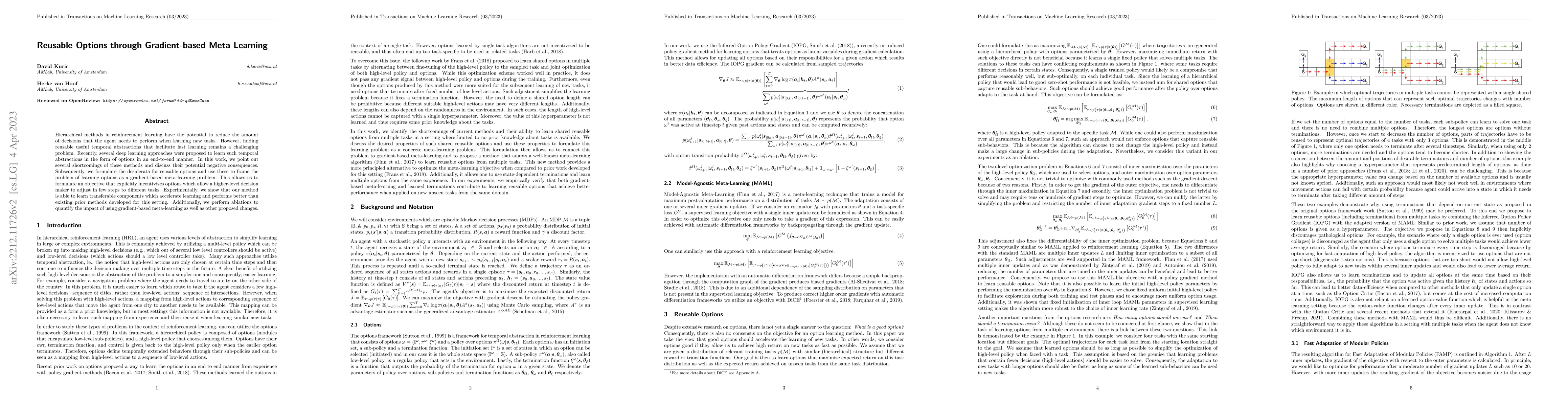 Thumbnail for Reusable Options through Gradient-based Meta Learning