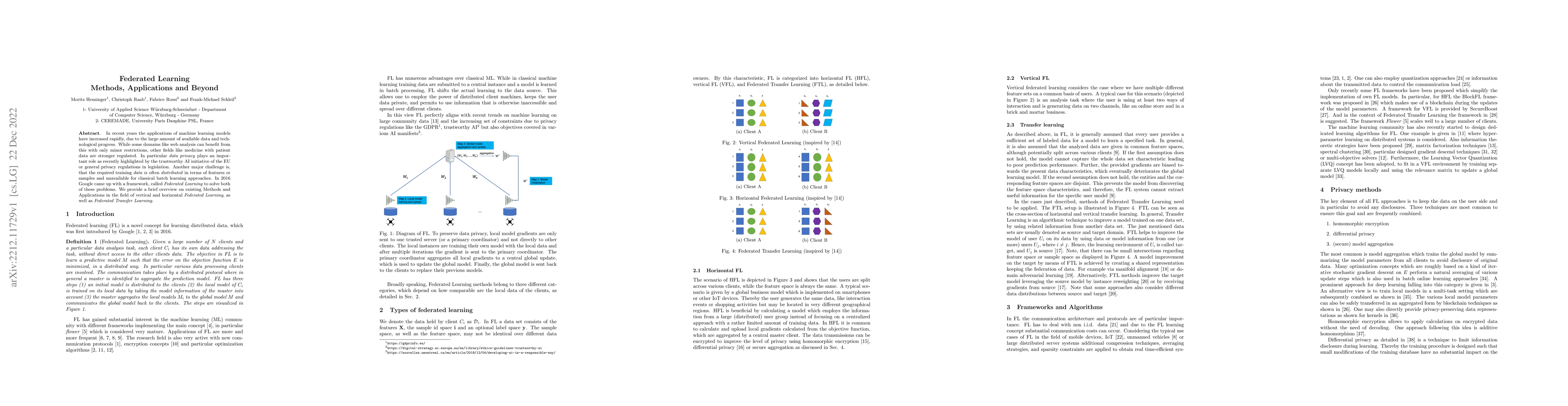 Thumbnail for Federated Learning -- Methods, Applications and beyond